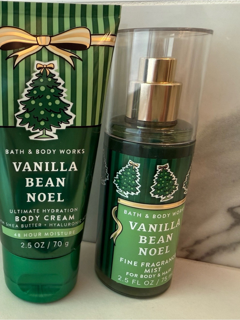 Bath & Body Works Vanilla Bean Noel Body Cream & Fine Fragrance Mist